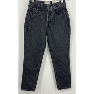 Everlane Women Denim Black Jeans Size 29 Curvy 90's Straight Cheeky High Rise